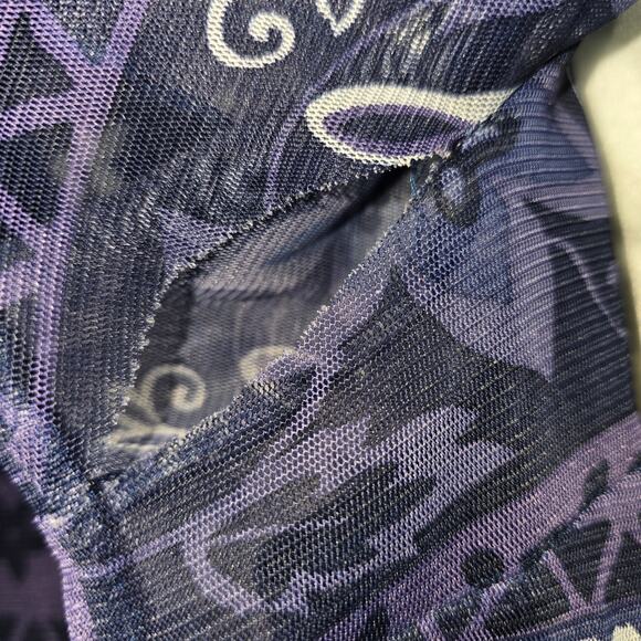 90s-Y2K Kathie Lee Collection Women's Purple Mesh Top Size L - Picture 5 of 5